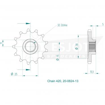 ESJOT Front Sprocket 13 Z