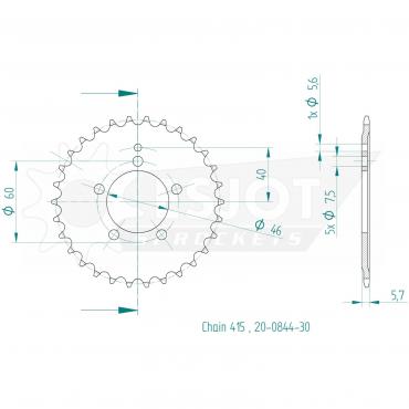 ESJOT  Sprocket 30 Z