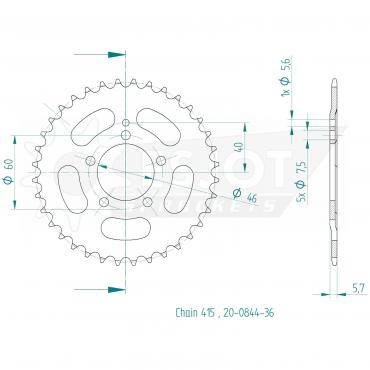 ESJOT  Sprocket 36 Z