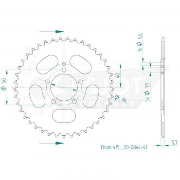 ESJOT  Sprocket 41 Z