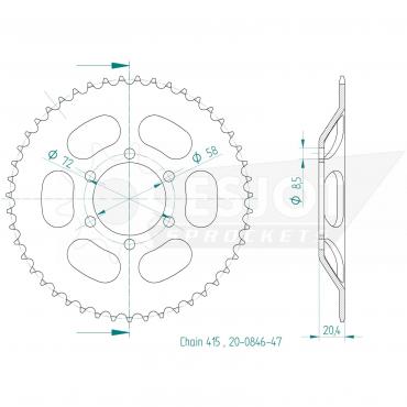 ESJOT  Sprocket 47 Z