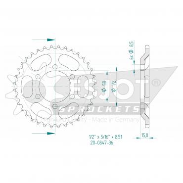 ESJOT  Sprocket 36 Z