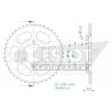 ESJOT  Sprocket 43 Z