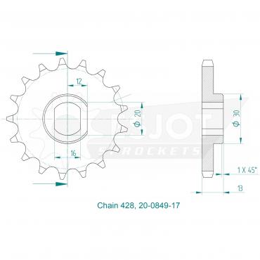 ESJOT Front Sprocket 17 Z