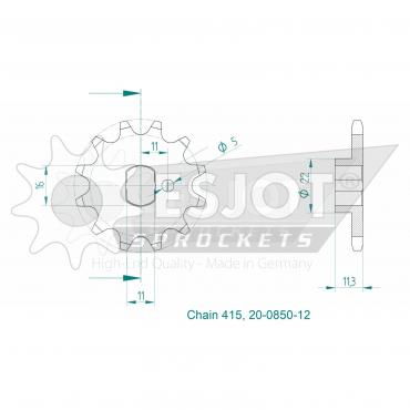 ESJOT Front Sprocket 12 Z