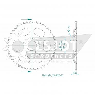 ESJOT  Sprocket 45 Z