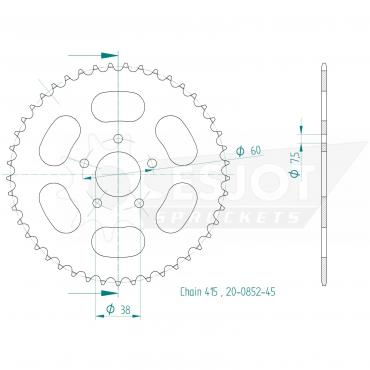 ESJOT  Sprocket 45 Z