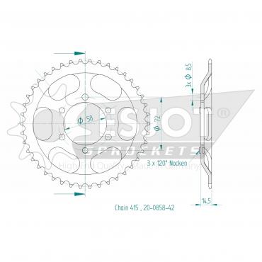 ESJOT  Sprocket 42 Z