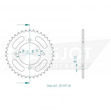 ESJOT  Sprocket 38 Z