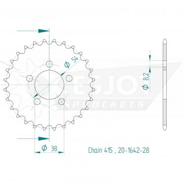 ESJOT  Sprocket 28 Z