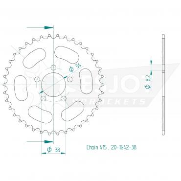 ESJOT  Sprocket 38 Z