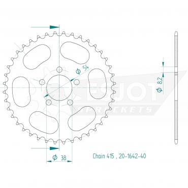 ESJOT  Sprocket 40 Z