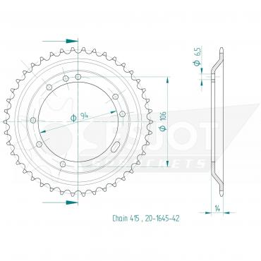 ESJOT  Sprocket 42 Z