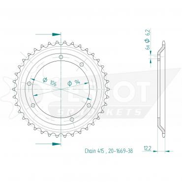 ESJOT  Sprocket 38 Z