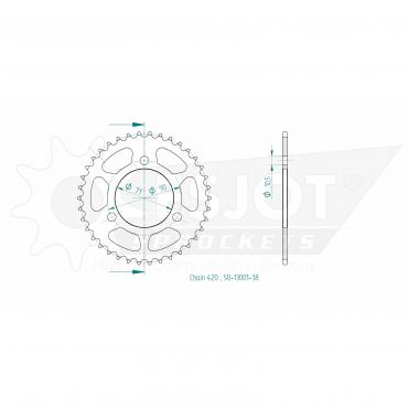 ESJOT Sprocket steel 38 Z