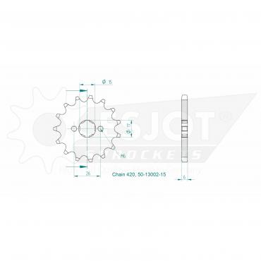 ESJOT Front Sprocket 15 Z