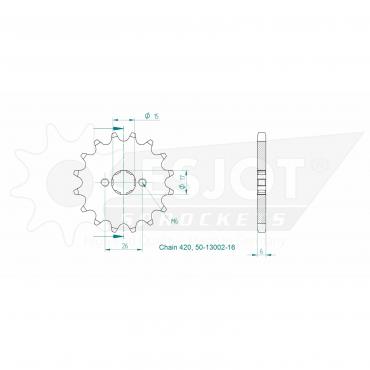 ESJOT Front Sprocket 16 Z