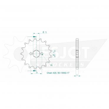 ESJOT Front Sprocket 17 Z