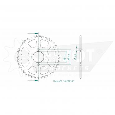 ESJOT Sprocket steel 41 Z