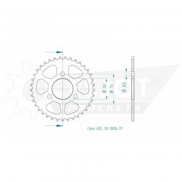 ESJOT Sprocket steel 37 Z