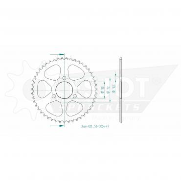 ESJOT Sprocket steel 47 Z