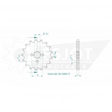 ESJOT Front Sprocket 17 Z