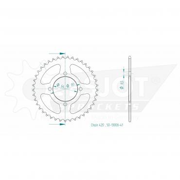 ESJOT Sprocket steel 41 Z