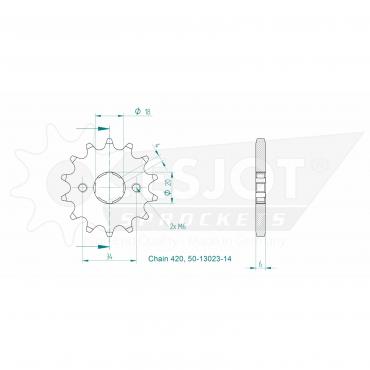 ESJOT Front Sprocket 14 Z