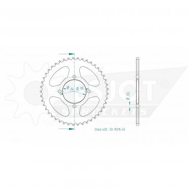 ESJOT Sprocket steel 45 Z