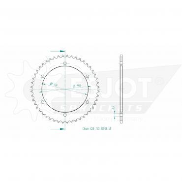 ESJOT Sprocket steel 48 Z