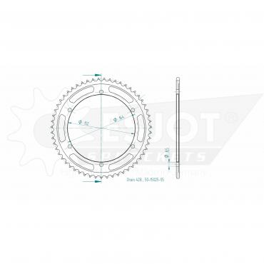 ESJOT Sprocket steel 55 Z
