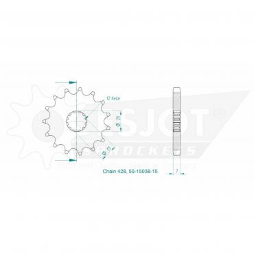 ESJOT Front Sprocket 15 Z