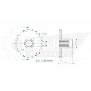 ESJOT Front Sprocket 21 Z
