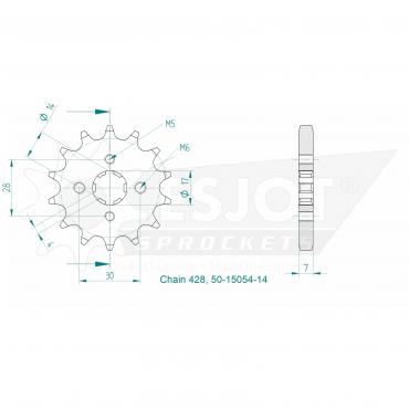 ESJOT Front Sprocket 14 Z