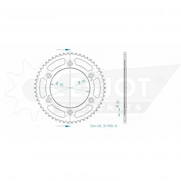 ESJOT Sprocket steel 54 Z