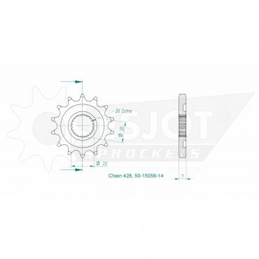 ESJOT Front Sprocket 14 Z