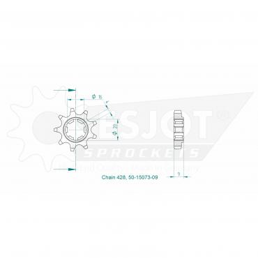 ESJOT Front Sprocket 9 Z