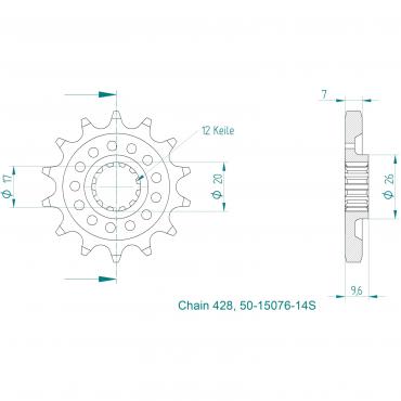 ESJOT Front Sprocket 14S Z