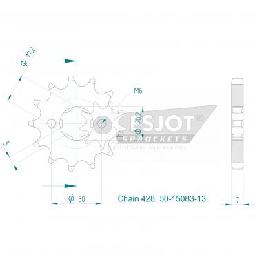 ESJOT Front Sprocket 13 Z