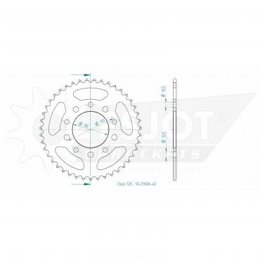 ESJOT  Sprocket 43 Z
