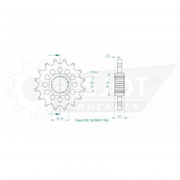 ESJOT Front Sprocket 16S Z