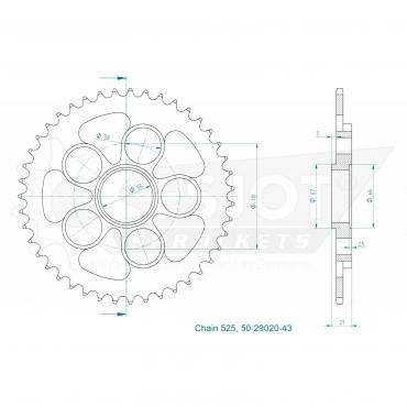 ESJOT  Sprocket 43 Z
