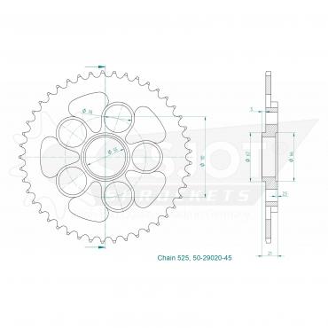 ESJOT  Sprocket 45 Z