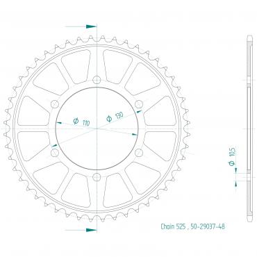 ESJOT  Sprocket 48 Z