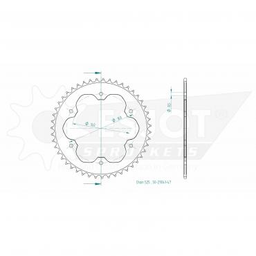 ESJOT Sprocket steel 47 Z