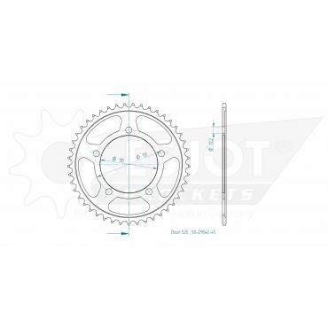 ESJOT Sprocket steel 45 Z
