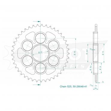 ESJOT Sprocket steel 41 Z Ducati