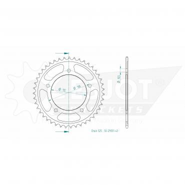 ESJOT  Sprocket 43 Z