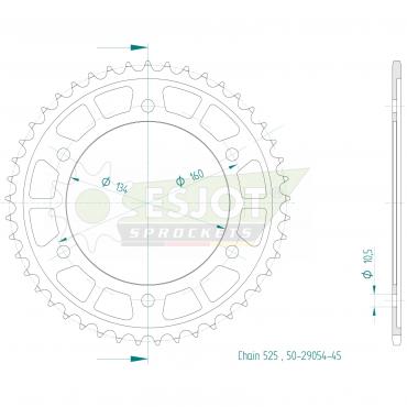 ESJOT  Sprocket 45 Z