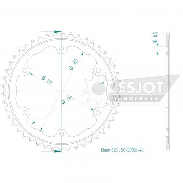 ESJOT  Sprocket 46 Z